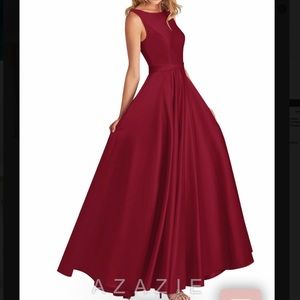 Azazie Jakayla Dress - Burgundy | 0